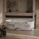 Calacatta Bathtub in Milas Lilac - Image 1