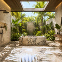 Stone bathtub in Valgri white - Image 1