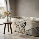 Freestanding marble tub in Valgri white - Image 5
