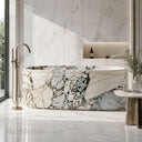 Freestanding marble tub in Valgri white - Image 1
