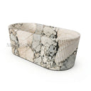 Stone freestanding tub in Valgri white - Image 2