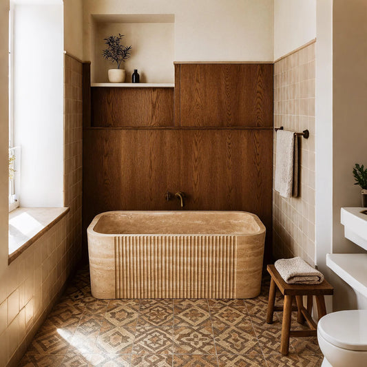 Travertine Bath Custom Modern Design