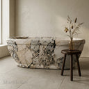 Marble bathtub in Valgri white - Image 4