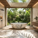 Stone bathtub in Valgri white - Image 1