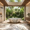 Stone bathtub in Valgri white - Image 1