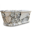 Stone freestanding tub in Valgri white - Image 3