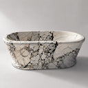 Stone freestanding tub in Valgri white - Image 5