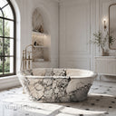 Stone freestanding tub in Valgri white - Image 1