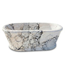 Stone freestanding tub in Valgri white - Image 2