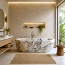 Natural stone bath in Valgri white - Image 1