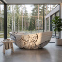 Marble bathtub in Valgri white - Image 1