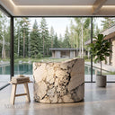 White marble bathtub in Valgri white - Image 1