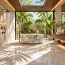 Stone bathtub in Valgri white - Image 1