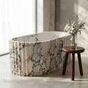 Freestanding marble tub in Valgri white - Image 4