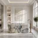Freestanding marble tub in Valgri white - Image 1