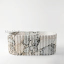 Freestanding marble tub in Valgri white - Image 2