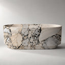 Natural stone bath in Valgri white - Image 5