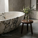 Marble bath in Valgri white - Image 4