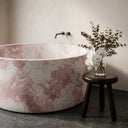 Natural stone bathtub in Rosa Eterea Pink - Image 3