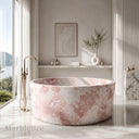 Natural stone bathtub in Rosa Eterea Pink - Image 1