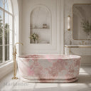 Freestanding marble tub in Rosa Eterea Pink - Image 5