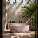 Freestanding marble tub in Rosa Eterea Pink - Image 1