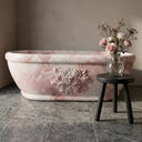 Stone freestanding tub in Rosa Eterea Pink - Image 3