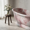 Natural stone bath in Rosa Eterea Pink - Image 3
