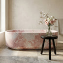 Natural stone bathtub in Rosa Eterea Pink - Image 3