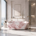 Freestanding marble tub in Rosa Eterea Pink - Image 1