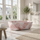 Freestanding marble tub in Rosa Eterea Pink - Image 4