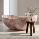 Stone freestanding tub in Rosa Eterea Pink - Image 3