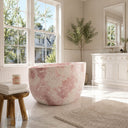 Natural stone bath in Rosa Eterea Pink - Image 1