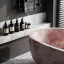 Natural stone bath in Rosa Eterea Pink - Image 3