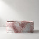 Natural stone bathtub in Rosa Eterea Pink - Image 2