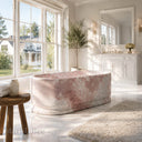 Natural stone bathtub in Rosa Eterea Pink - Image 1