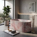 Stone bathtub in Rosa Eterea Pink - Image 4