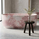 Freestanding marble tub in Rosa Eterea Pink - Image 3