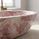 Stone freestanding tub in Rosa Eterea Pink - Image 3