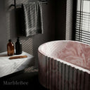 Natural stone bath in Rosa Eterea Pink - Image 4