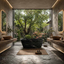 Granite Bathtub in titanium black granite - Image 4
