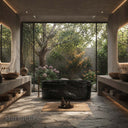 Natural stone bathtub in titanium black granite - Image 4