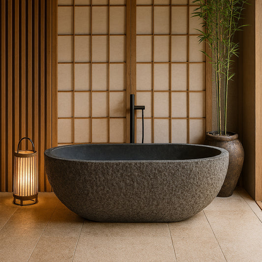 Black Limestone Bath