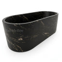 Natural stone bathtub in Black Storm Granite - Image 5