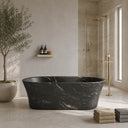 Stone bathtub in cosmic black granite - Image 1