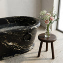 Granite tub in titanium black granite - Image 3