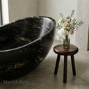 Natural stone bathtub in cosmic black granite - Image 3