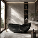 Natural stone bathtub in cosmic black granite - Image 4