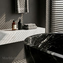 Stone bathtub in titanium black granite - Image 3