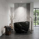 Stone bathtub in titanium black granite - Image 1